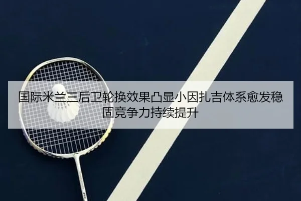 国际米兰三后卫轮换效果凸显小因扎吉体系愈发稳固竞争力持续提升